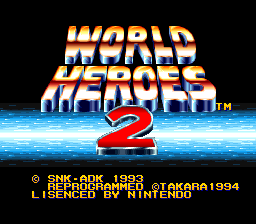 World Heroes 2 (USA) (Beta) Title Screen